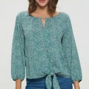 West Kei M Women's‎ Tie Front Top